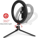 10 Inch Desktop LED Ring Light with Tripod Stand - Ring Light City